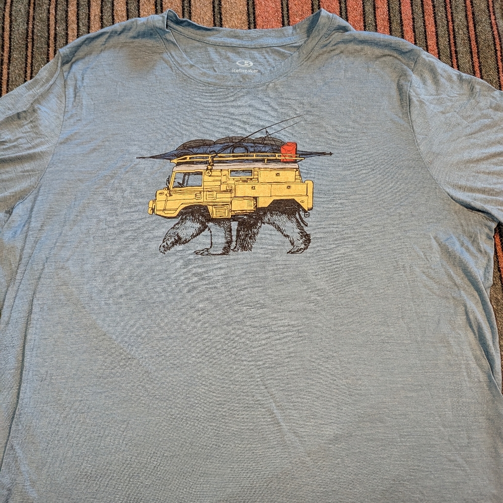 Men's Merino Short Sleeve T-Shirt Bear SUV